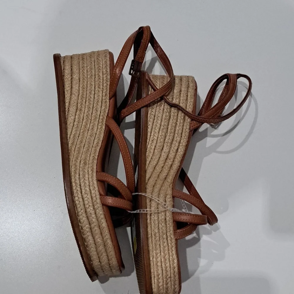 Antonio Melani Hazelle Strappy Platform Wedge Espadrille Sandals - Picture 3 of 7